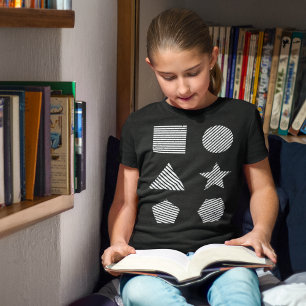T-Shirt Formes Géométriques Minimalistes Graphiques