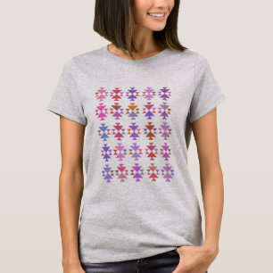 T-shirt Formes géométriques modernes Art aztèque en violet