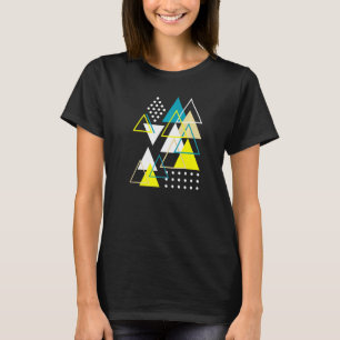 T-shirt Formes géométriques Triangles Vintages modernes Ab
