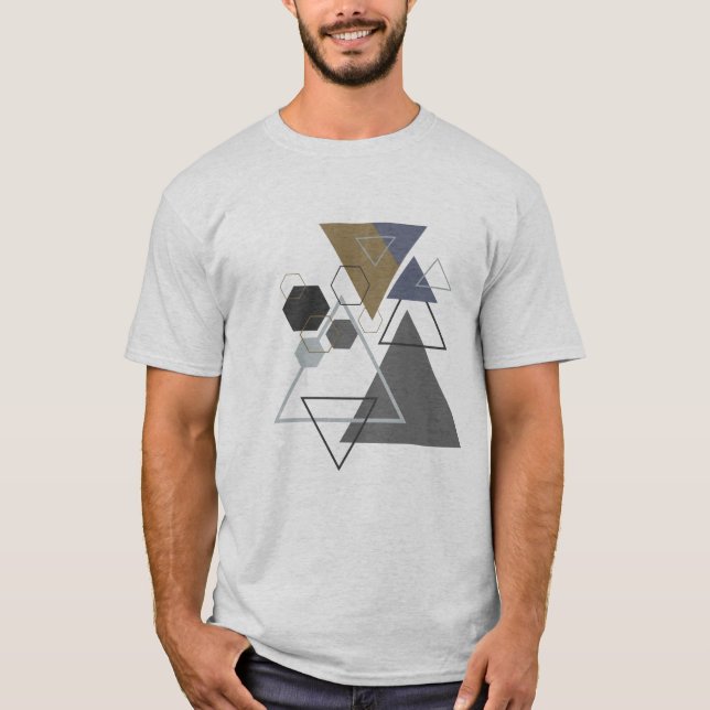 T-shirt Formes hexagones triangles/Abstraites (Devant)