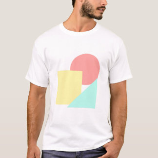 T-shirt Formes modernes avec cercle, Carré et triangle