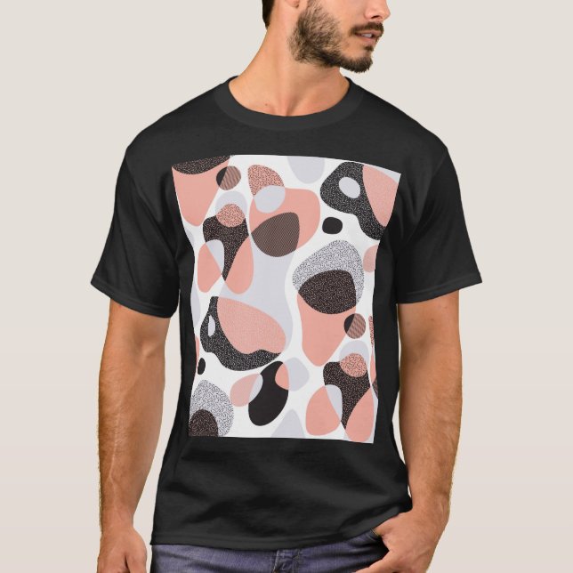 T-shirt Formes naturelles : Texture géométrique sans joint (Devant)