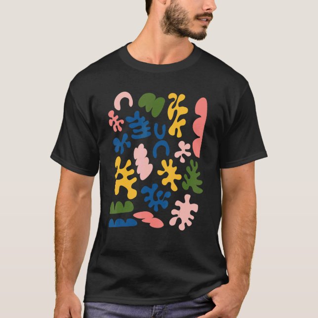 T-shirt Formes organiques inspirées de Matisse Formes Flor (Devant)