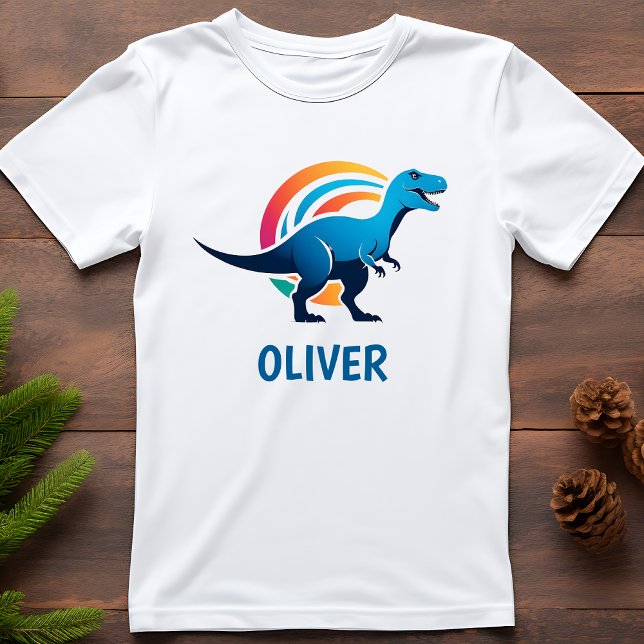 T-shirt Formidable T-Rex Bleu Personnalisé (Créateur téléchargé)