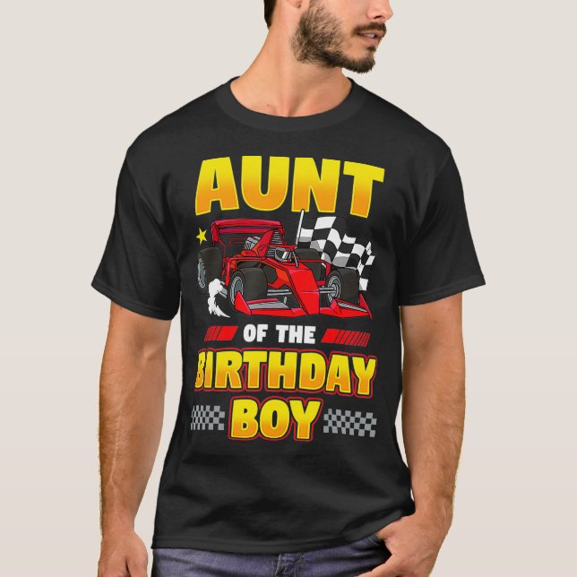 T-shirt Formula Race Voiture Tante d'anniversaire Boy Part (Devant)
