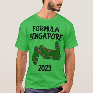 T-shirt Formula Singapore 2023 Racing Circuit Car Map frie