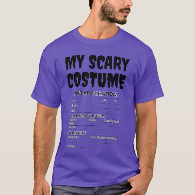 T-shirt Formulaire de demande d'emploi Blague pour Emploi  (Devant)