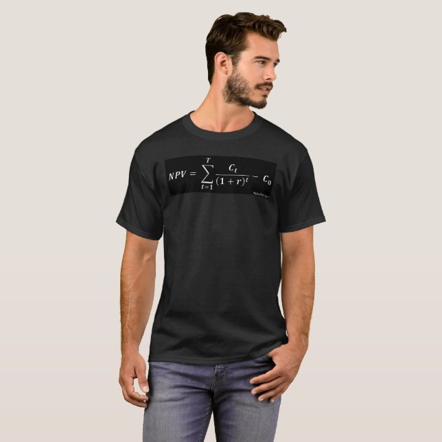 T-shirt Formule de finances de NPV (Devant entier)