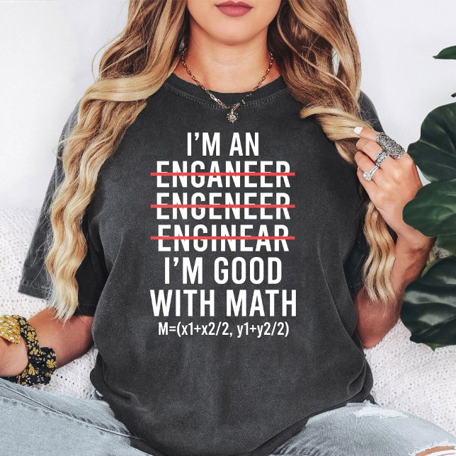 T-shirt Formule de milieu de math drôle d'ingénieur humour (Créateur téléchargé)