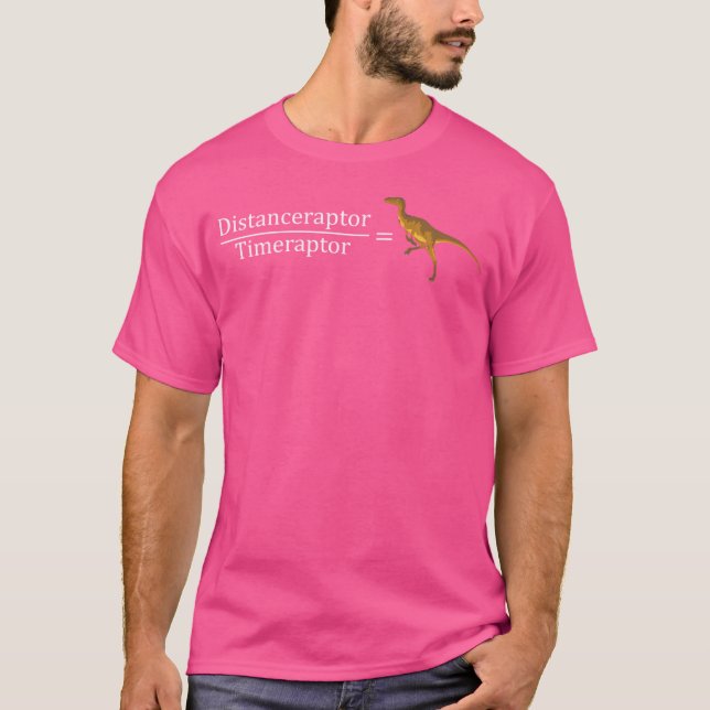 T-shirt Formule de vitesse de vélociraptor drôle de maths  (Devant)