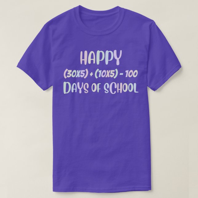 T-shirt Formule Math 100 Jours D'Enseignant Étudiant (Design devant)