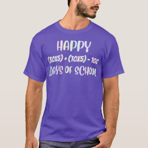 T-shirt Formule Math 100 Jours D'Enseignant Étudiant