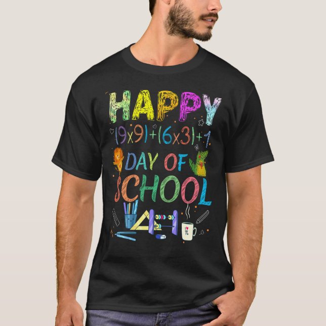 T-shirt Formule Math Joyeux 100 Jours De Cool Viruel (Devant)