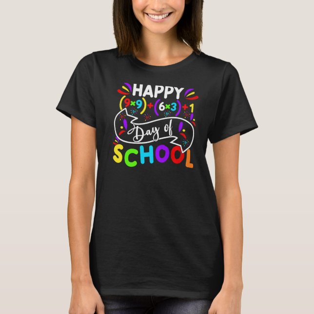 T-shirt Formule Math Joyeux 100 Jours D'Enseignant Math À  (Devant)