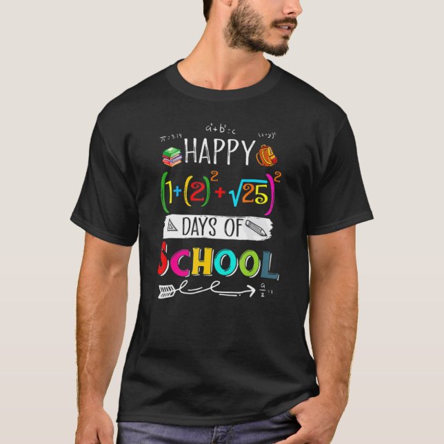 T-shirt Formule Math Rétro Heureux 100 Jours De L'École 10 (Devant)