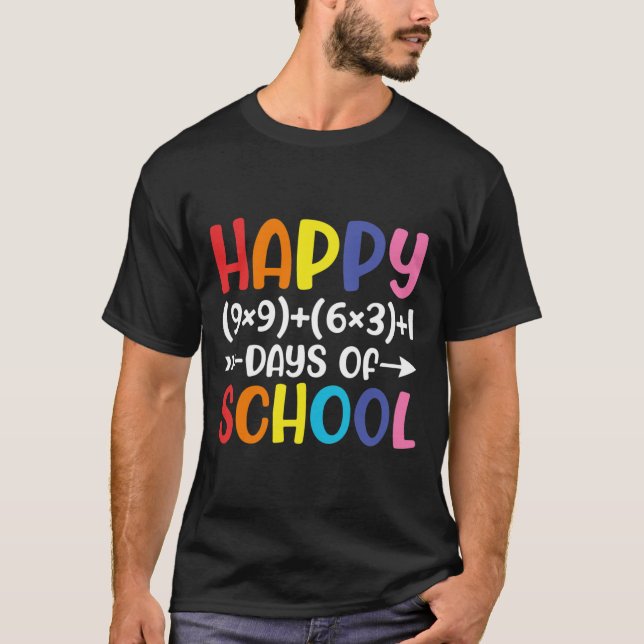 T-shirt Formule Mathématique 100 Jours D'école Amusant Pro (Devant)