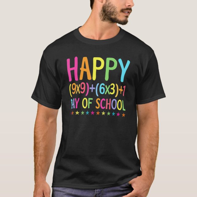 T-shirt Formule Mathématique 100 Jours D'école Enseignant  (Devant)