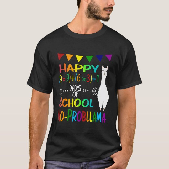 T-shirt Formule Mathématique 100 Jours D'école Pas De Prob (Devant)