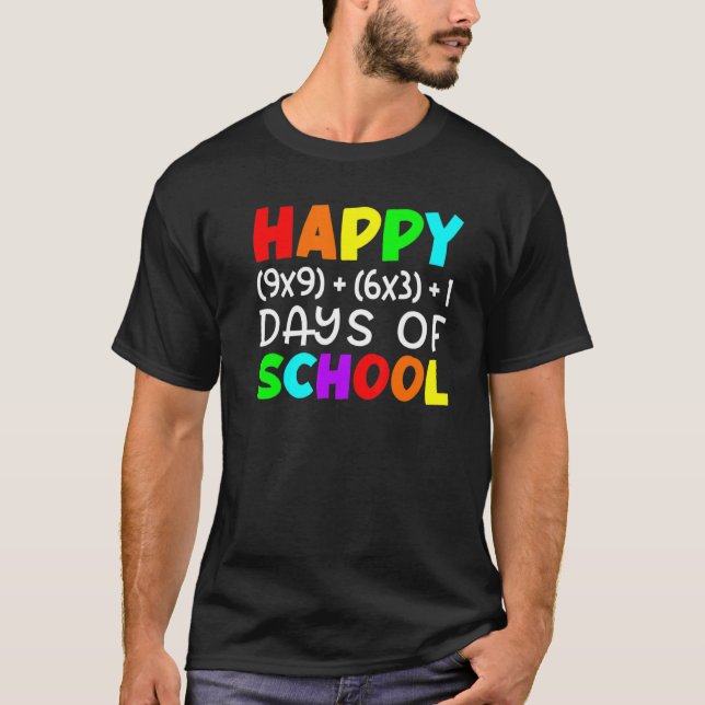 T-shirt Formule Mathématique 100 Jours D'école Prof De Mat (Devant)