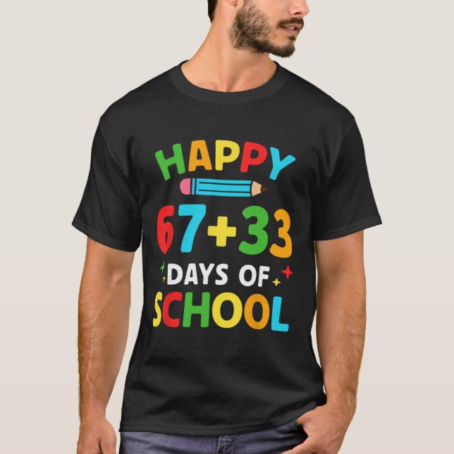 T-shirt Formule Mathématique 100 Jours D'école Prof De Mat (Devant)