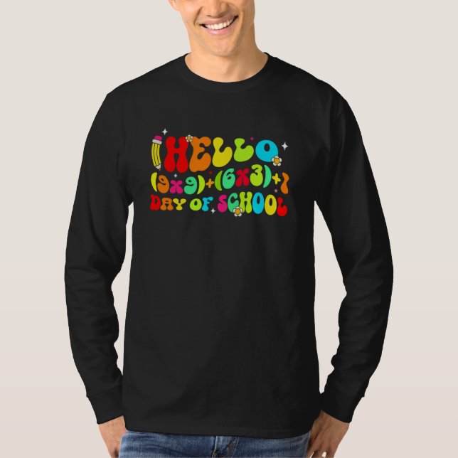 T-shirt Formule Mathématique 100 Jours D'école Prof Groovy (Devant)
