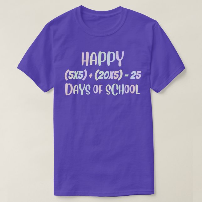T-shirt Formule Mathématique 100 Jours D'Enseignant Étudia (Design devant)