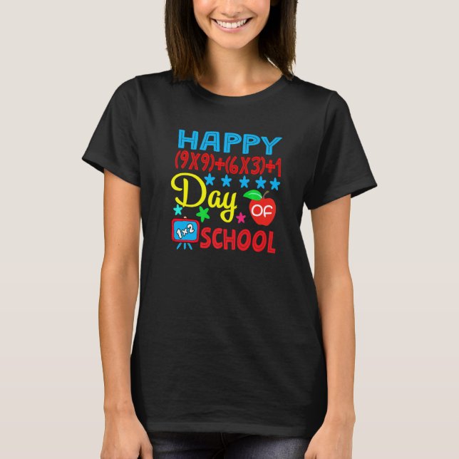 T-shirt Formule Mathématique Joyeux 100 Jours D'école 100è (Devant)