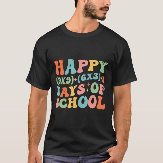 T-shirt Formule Mathématique Joyeux 100 Jours D'école Drôl (Devant)