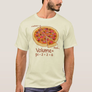 T-shirt Formule mathématique = Pi*z*z*a de volume de pizz
