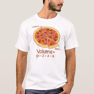 T-shirt Formule mathématique = Pi*z*z*a de volume de pizza