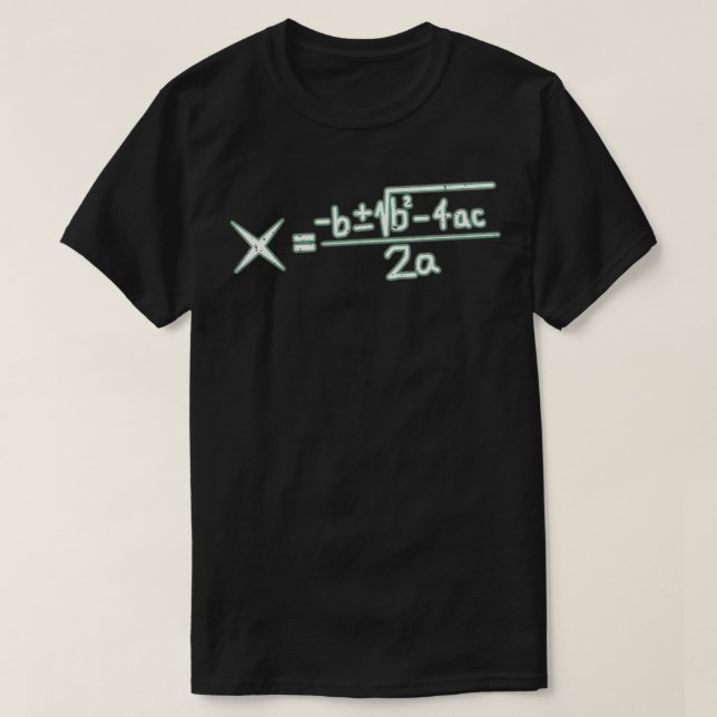 T-shirt Formule quadratique Algebra Math Lover Cadeau (Design devant)