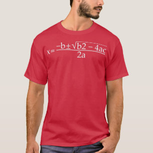 T-shirt Formule quadratique pour la classe mathématique 3