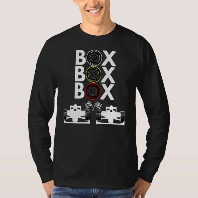 T-shirt Formule Racing boîte voiture boîte boîte radio app (Devant)