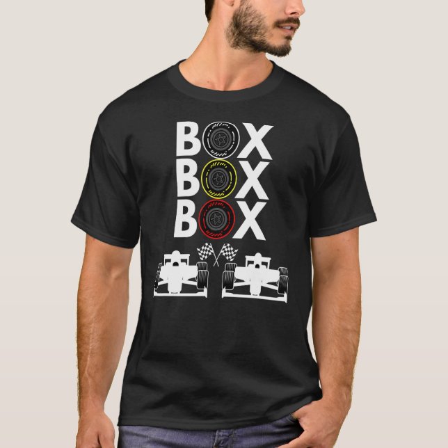 T-shirt Formule Racing boîte voiture boîte boîte radio app (Devant)