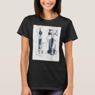 T-shirt Formule Racing Car Blueprint Mécanique Ingénieur