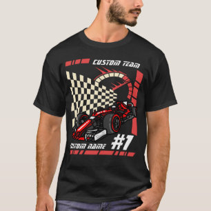 T-shirt Formule Racing personnalisée Cadeaux de voiture po