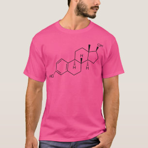 T-shirt Formule structurelle de l'estradiol (œstrogène)