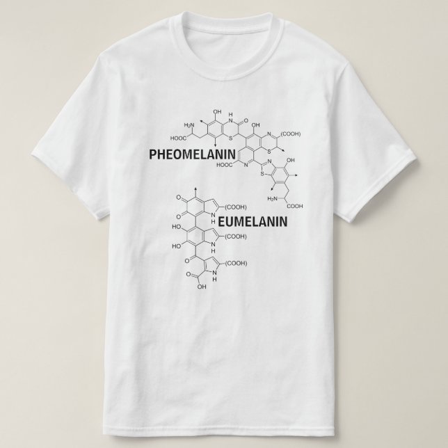 T-shirt Formule structurelle de mélanine (Design devant)