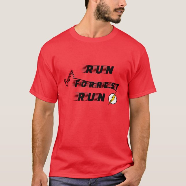 T-shirt Forrest Gump contre l'éclair (Devant)