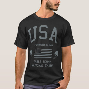 T-shirt Forrest Gump USA Table Tennis National Champ