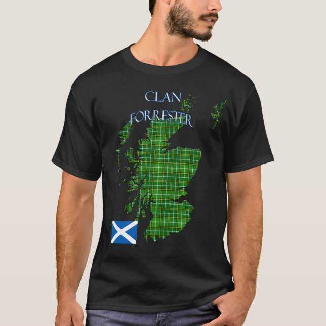 T-shirt Forrester Scottish Clan Tartan Scotland (Devant)