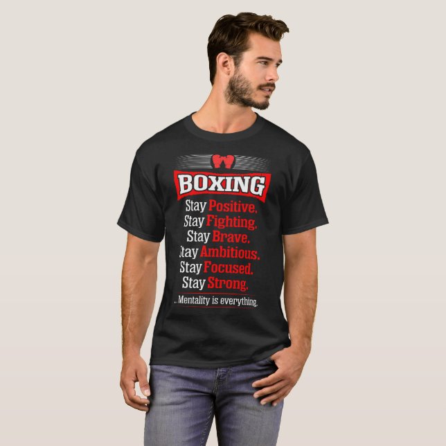 T-shirt fort ambitieux courageux de boxe de (Devant entier)
