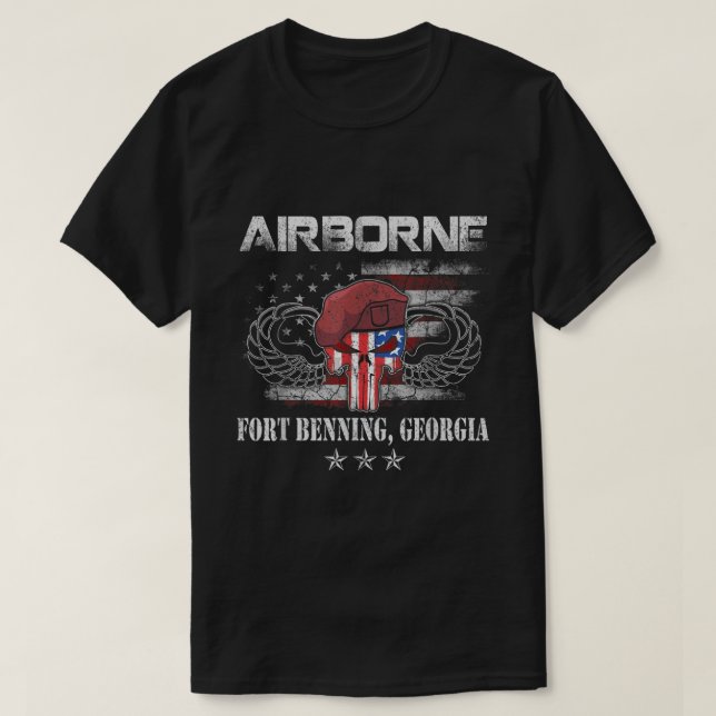 T-shirt Fort Benning GA Army BaseAirborne  (Design devant)