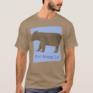 T-shirt Fort Bragg CA Origami Brown Ours Geometri Abstrait