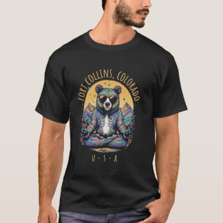 T-shirt Fort Collins Colorado Ours Abstrait Détente Zen Yo
