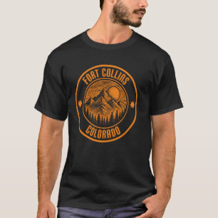 T-shirt Fort Collins Colorado USA Mountain Design