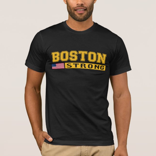 T-shirt FORT de drapeau de BOSTON États-Unis (Devant)
