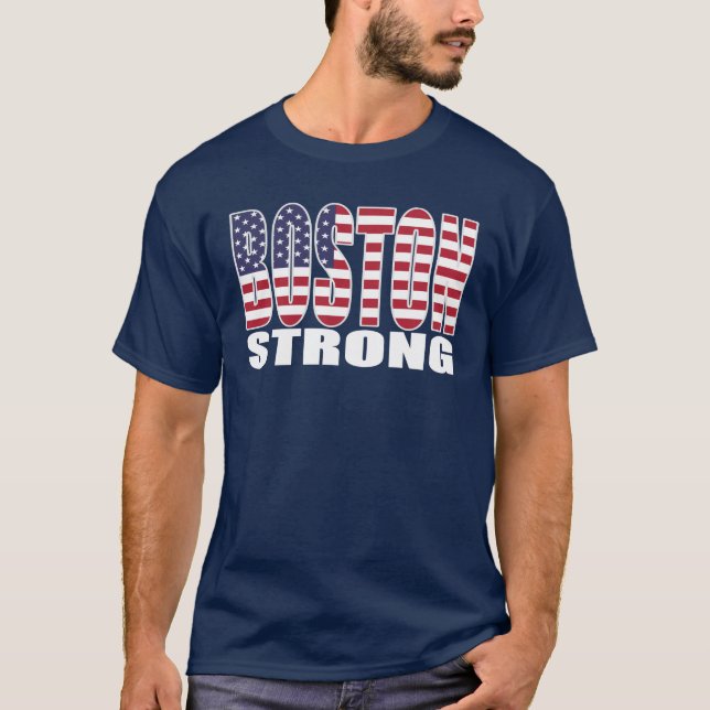 T-shirt FORT de drapeau de BOSTON États-Unis (Devant)