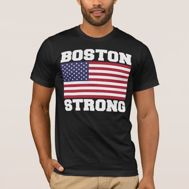 T-shirt FORT de drapeau de BOSTON États-Unis (Devant)