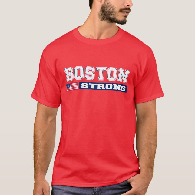 T-shirt FORT de drapeau de BOSTON États-Unis (Devant)